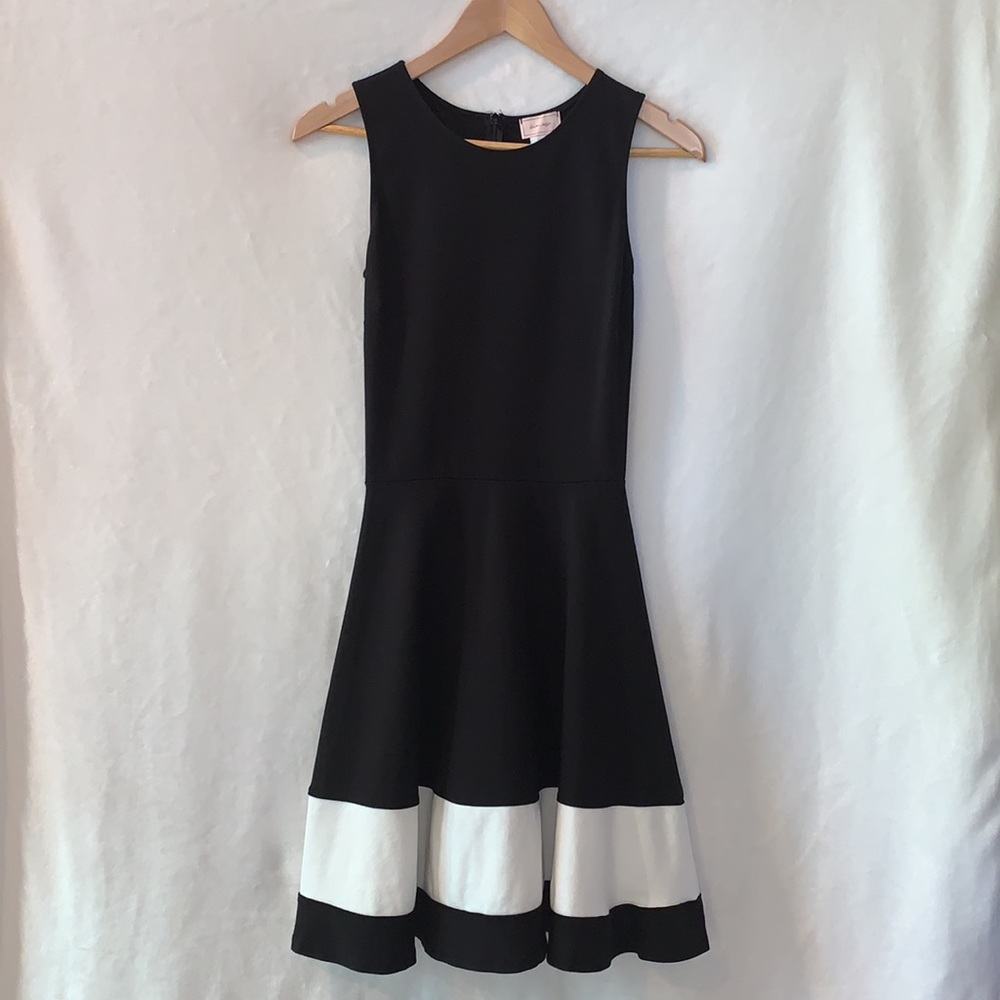 Love...Ady✨Black w/ Bold White Stripe Fit & Flare Dress Size S